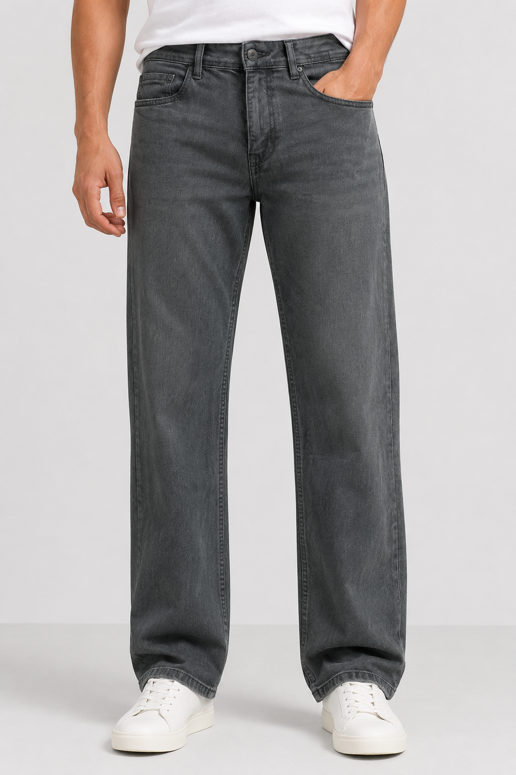 Washed Charcoal Denim Jeans