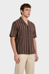 Cocoa Stripe Resort Shirt