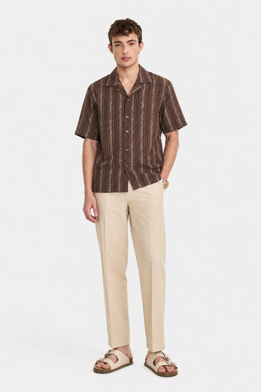 Cocoa Stripe Resort Shirt