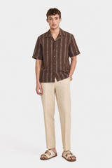 Cocoa Stripe Resort Shirt