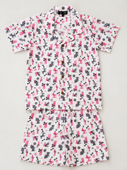 Kids’ Cute Puppy Print Shirt & Shorts Co-Ord Set