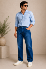 Everyday Mid-Blue Denim Jeans – Unisex